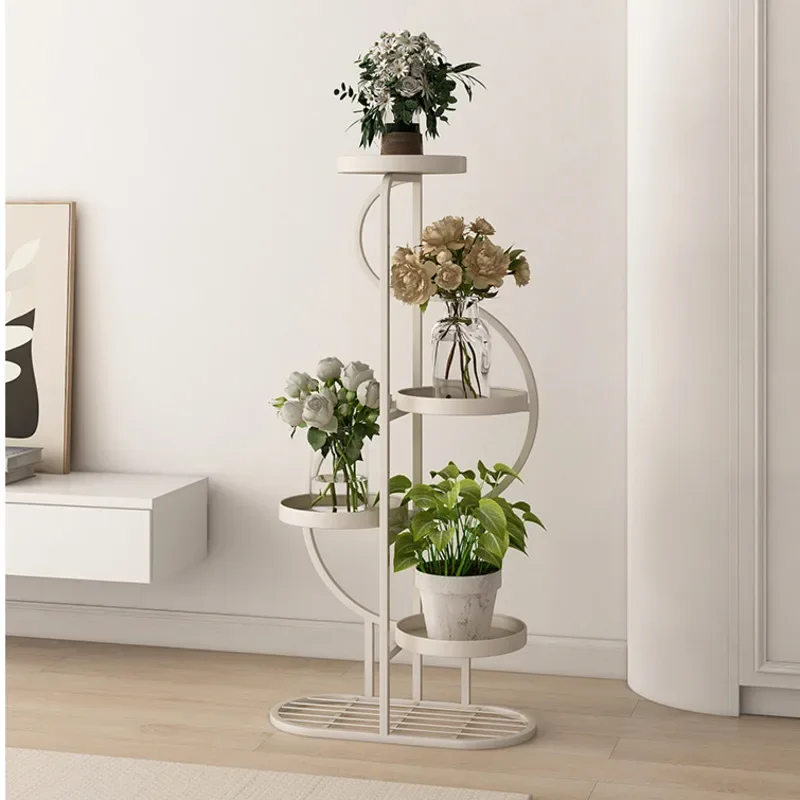 Multi-layer Ironwork Flower Rack Plus Coarse Carbon Steel Plant Shelves Living Room Plant Stand Versatile Scene Indoor Gardening