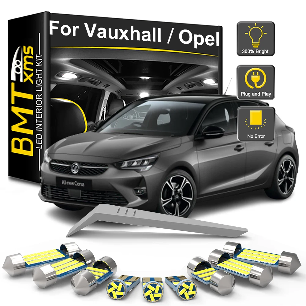 

BMTxms For Vauxhall Opel Insignia A Astra H J K Vectra C MOKKA X Corsa C D E Grandland X 2009 2012 Canbus LED Interior Light Kit