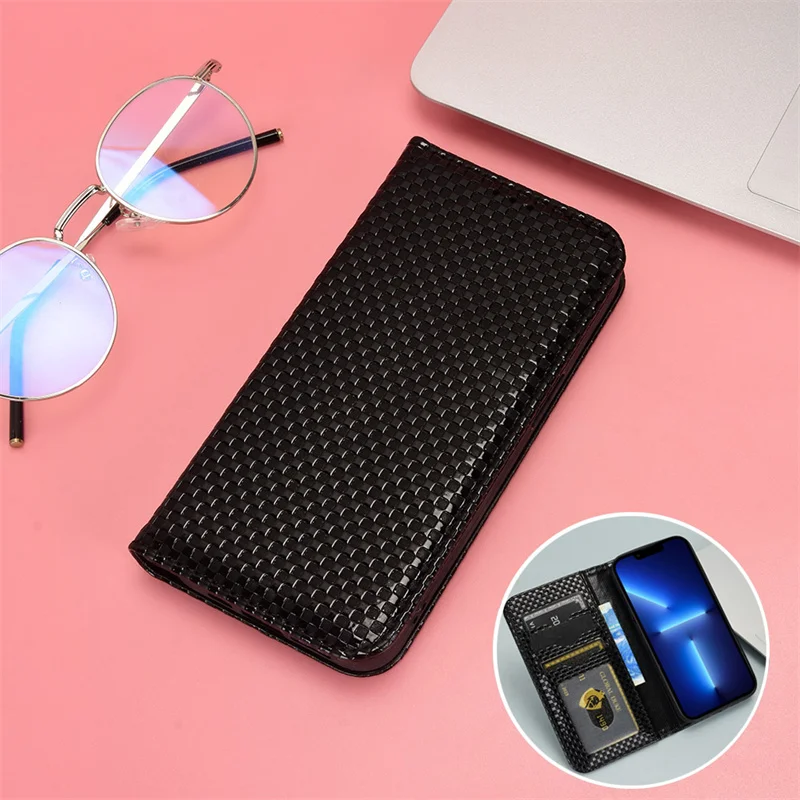 For Realme GT Master  Pearlescent Plaid Magnetic Phone Flip Cover Case Fashion Simple RMX3363 Magnetic Leather Case Cover