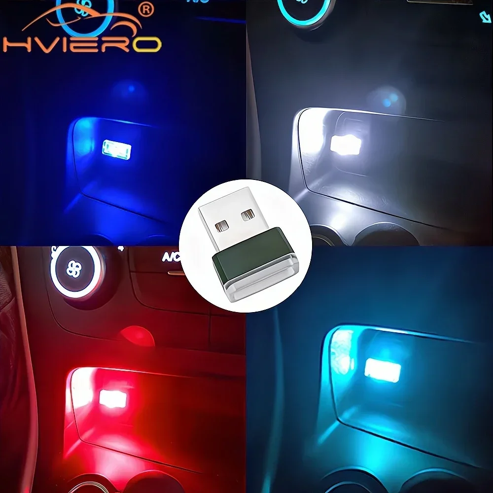 Tragbare-Blue LED Lâmpada Atmosfera, Mini USB Light, Modelagem Ambiente, Neon Decoração Interior, Iluminação Interior, Acessórios Auto