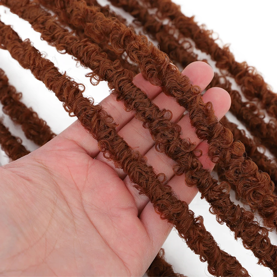 Вязаные крючком волосы-бабочки диаметром 1,5 см, 24 36 дюймов, синтетические мягкие искусственные локоны, вязаные крючком косы, 10 прядей/упак., потертые косы