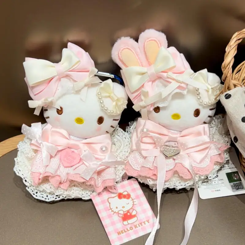 

Cute Sweet Girls Cartoon Kt Cat Plush Pendant Doll Soft Plush Bag Hanging Ornament Keychain Lovely Daily Gift Decoration
