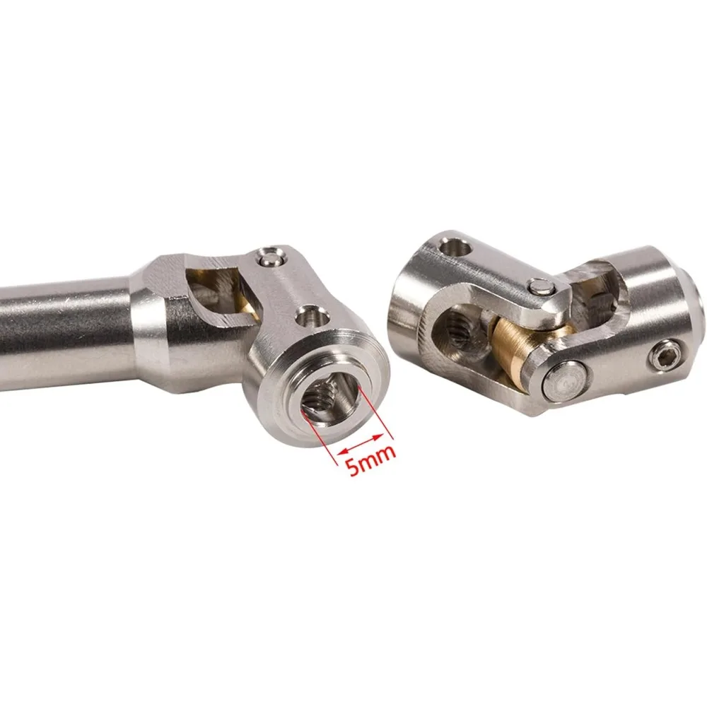 SCX10 Drive Shaft 2pcs,68-229mm Cut-to-Length Stainless Steel for 1/10 RC Crawler, LCG,GSPEED, Capra, Pro, Element, DIY (Silver)