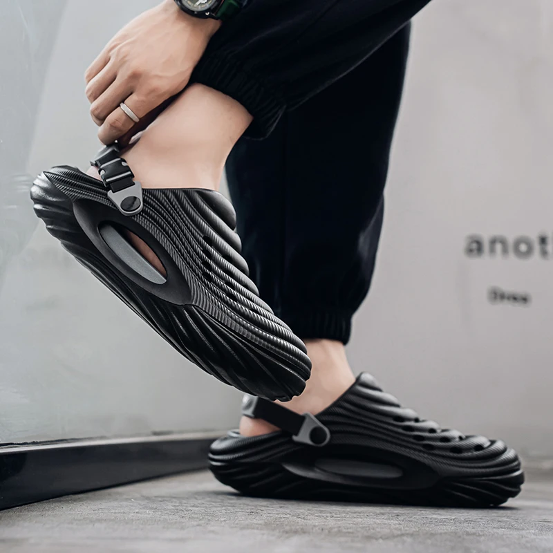 2025 New Men Massage Slippers Slides Indoor Outdoor Sandals Beach Casual Shoes Comfortable Sole Men's Slippers Big Size 40-45 image 6