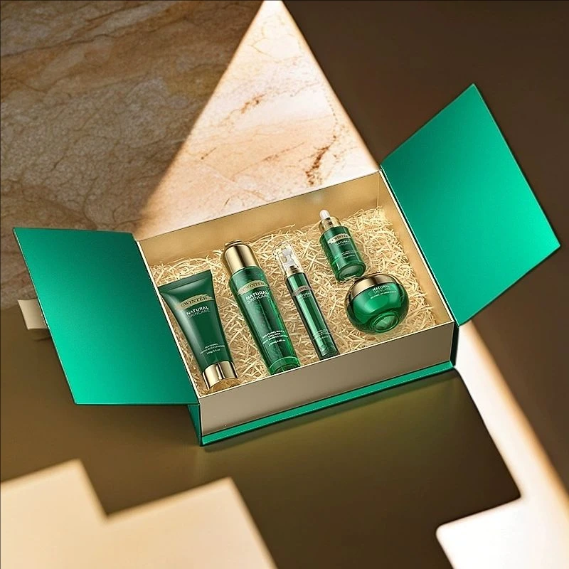 Five Piece Skin Care Sets Sea Fennel Collagen Anti Wrinkles for Face Cream Facial Toner Face Serum Eye Cream Face Cleanser Kit