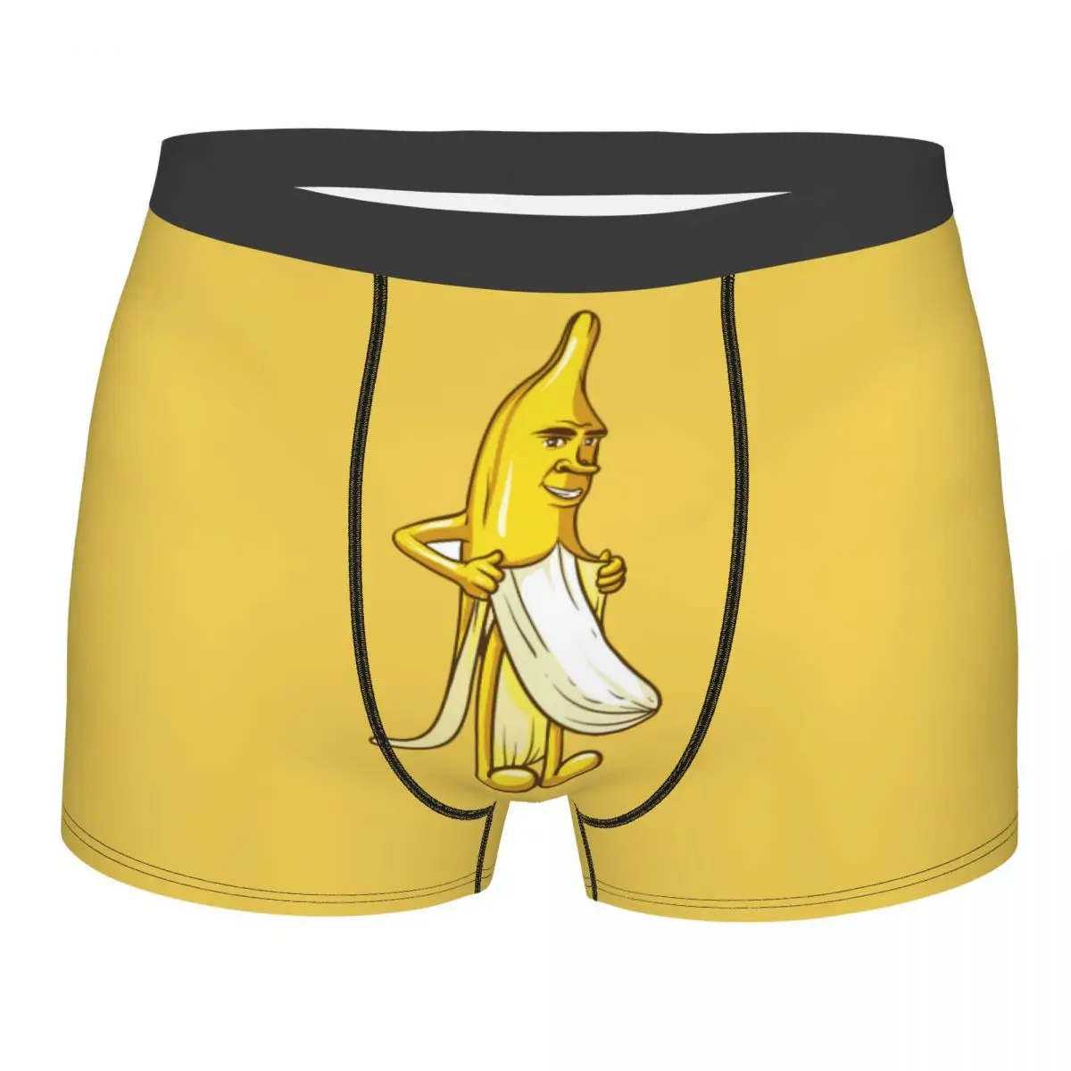 

Custom Funny Banana Striptease Naked Underwear Men Stretch Humor Creative Boxer Briefs Shorts Panties Soft Underpants For Male