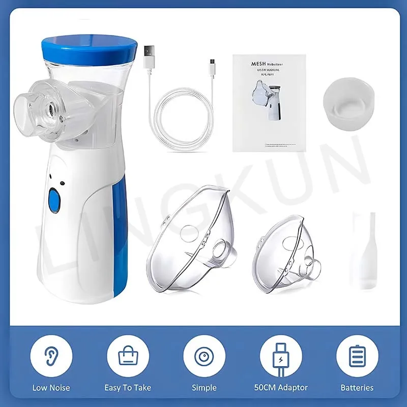 Inhaler Nebuliser Inhalator Handheld Inhale Nebulizer Mesh Atomizer for Adult Kids Nebulizador Oximeter Ear Thermometer Health