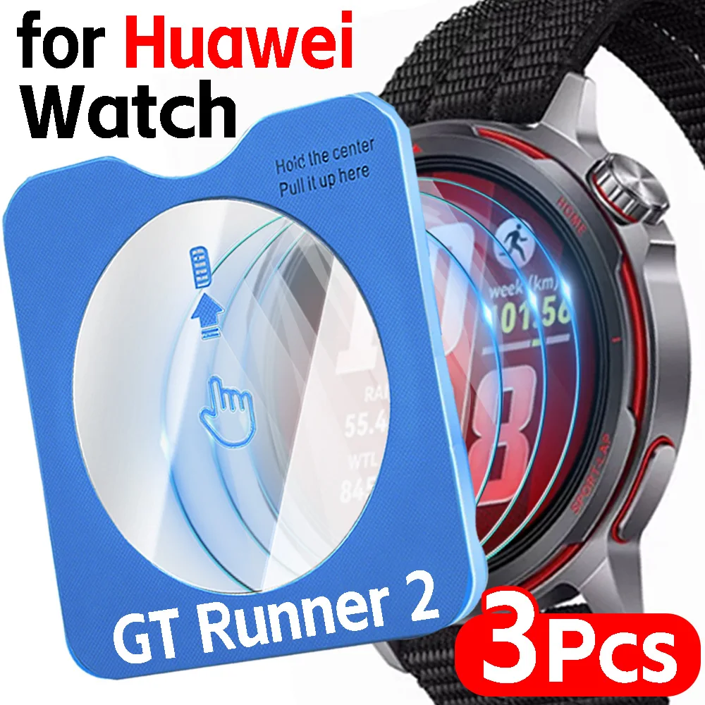 

Пленка из закаленного стекла для Huawei Watch GT Runner2, 1-5 шт., HD-защита от царапин, простая установка, для Huawei GT Runner 2