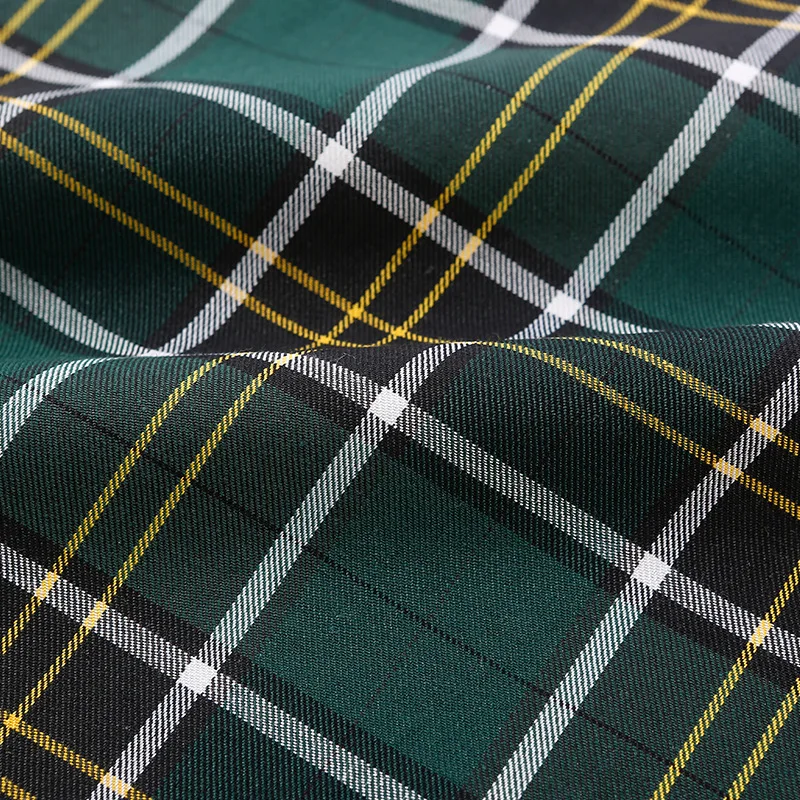 50x145cm Plaid British style Scottish plaid TC woven double-sided twill yarn-dyed plaid school uniform skirt fabric