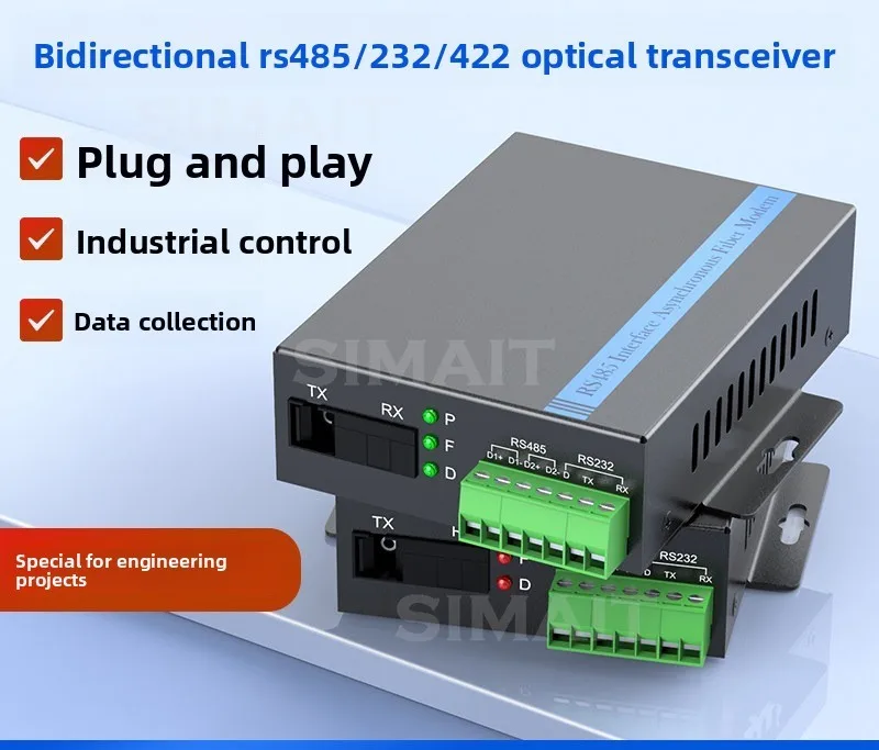 2 Ch 1080P CVI/AHD Fiber Optic to BNC Converter | Video Transmitter & Receiver Set