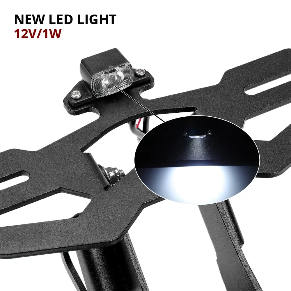 Soporte de matrícula para YAMAHA MT03 MT25 YZF R3 R25 2015-2024, accesorios de motocicleta, soporte trasero, eliminador de guardabarros de luz LED