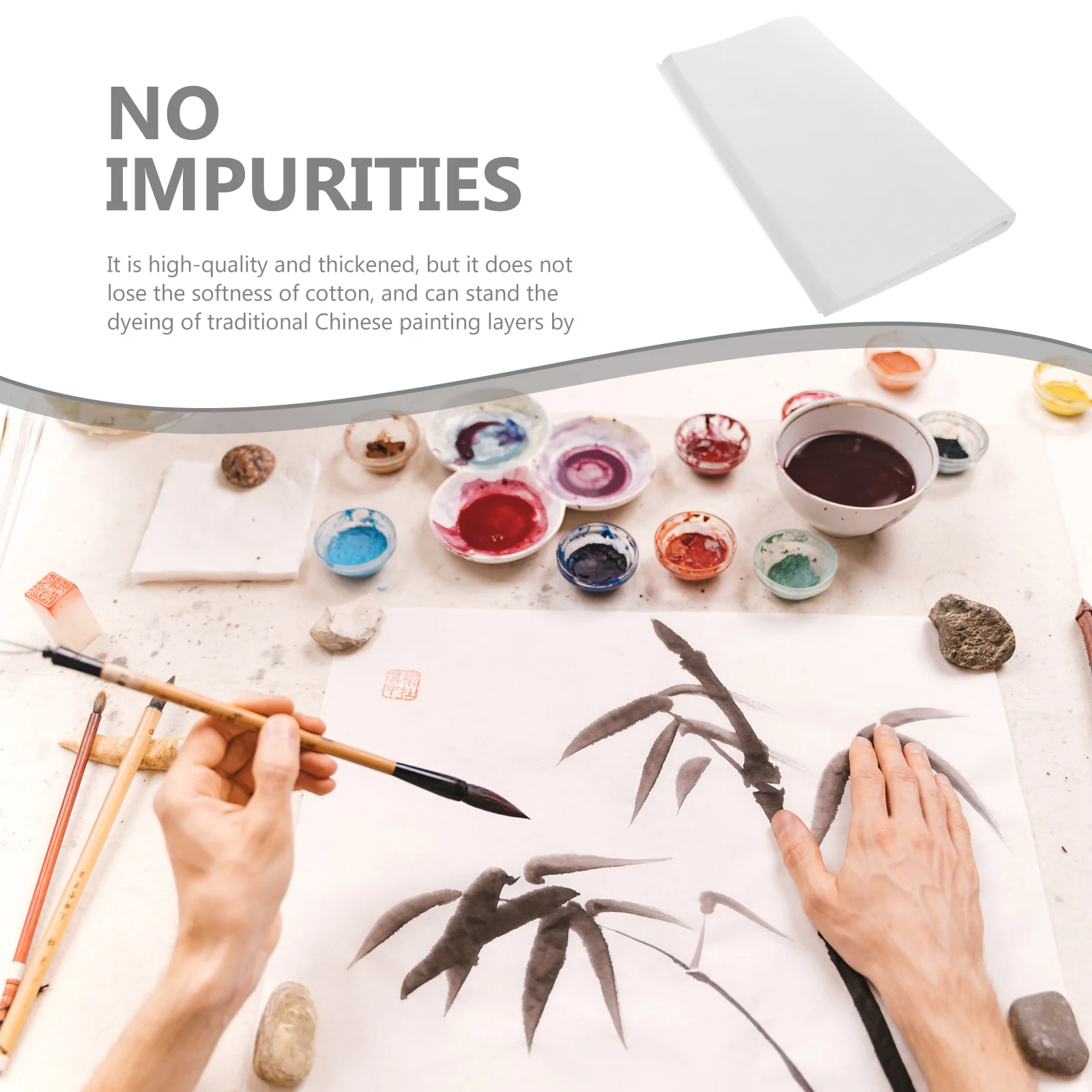 100Pcs Xuan Paper Chinese Calligraphy Practice Sheets Premium Quality Ink Writing Brush Calligraphy Painting Paper