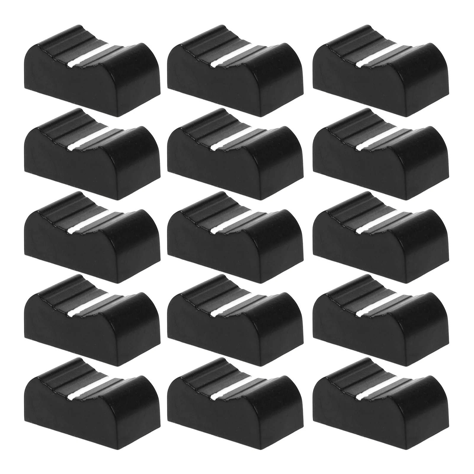 20 Pcs Mixer Push Keycap Fader Caps Slider Mat Disc Player Knobs Replacement Plastic for