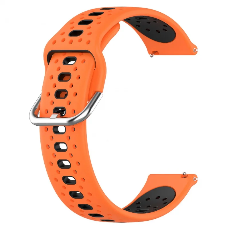 Dual Color Sport Silicone Buckle Strap For Samsung Galaxy Watch 4/5 For Huawei huami watchband