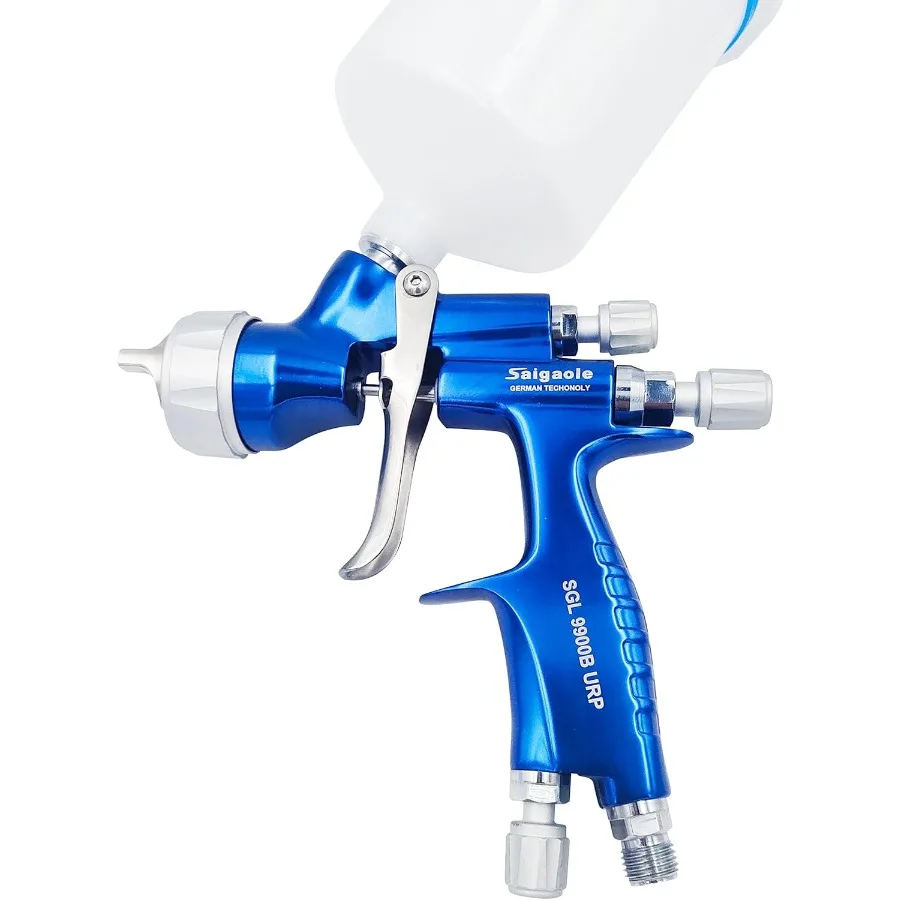 

9900B Пистолет-распылитель 1,3 мм Инструмент для покраски автомобиля Низкое давление Ковка из сплава Модель Сверхтонкое распыление Воздушный распылитель Краски Аэрограф Пистолет B