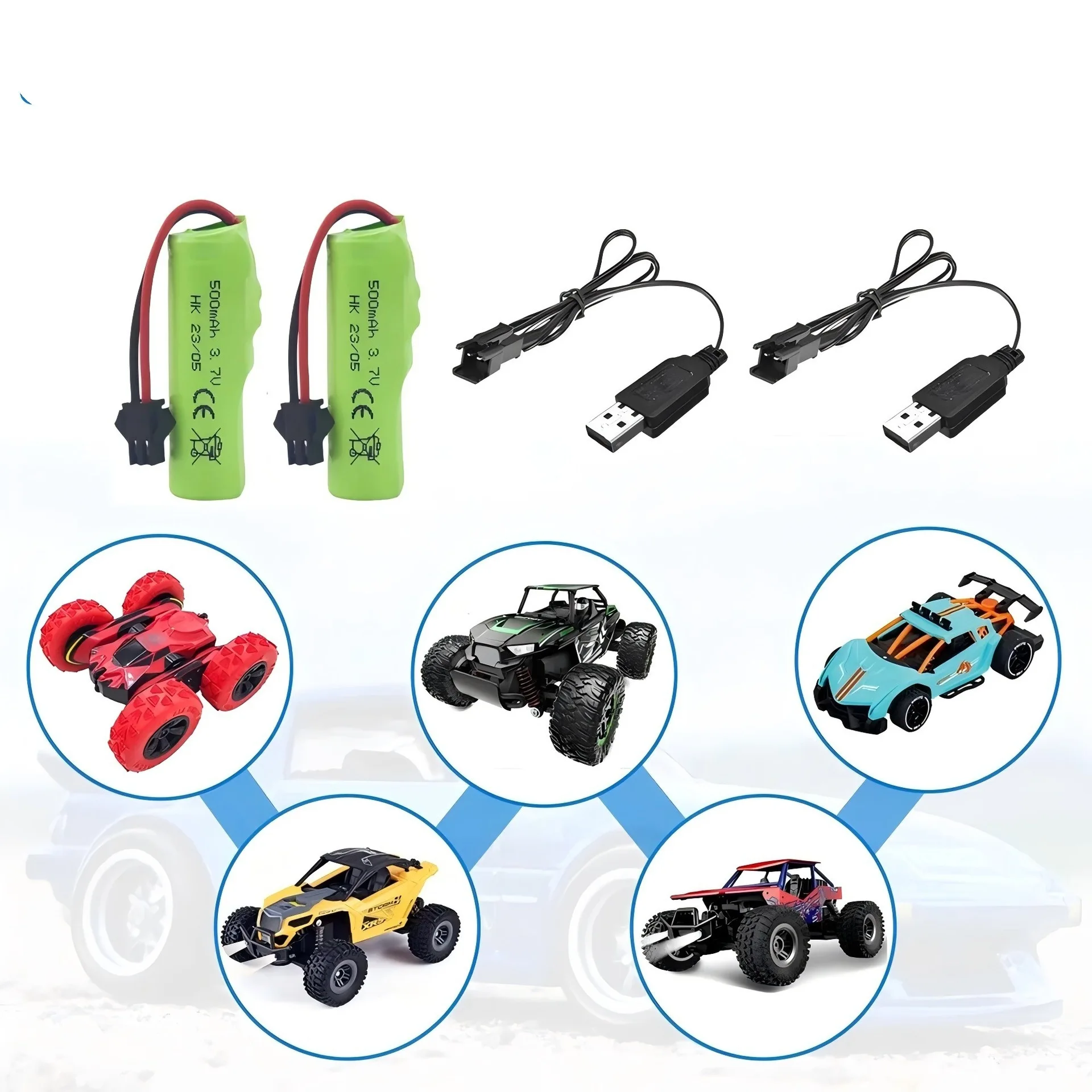 Upgrade 14500 3.7V 500mAh Li-ion Battery with SM-2P Plug,Longer Run Time for C2 D828 RC Stunt Dump Car Toy 14500 Li-ion battery
