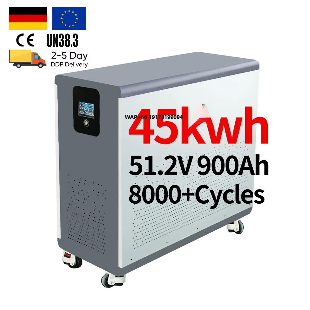51.2V900Ah Lithium Iron Phosphate Battery 48V Home Solar LFP Lithium Battery 45kWh LiFePO4 Energy Storage Battery
