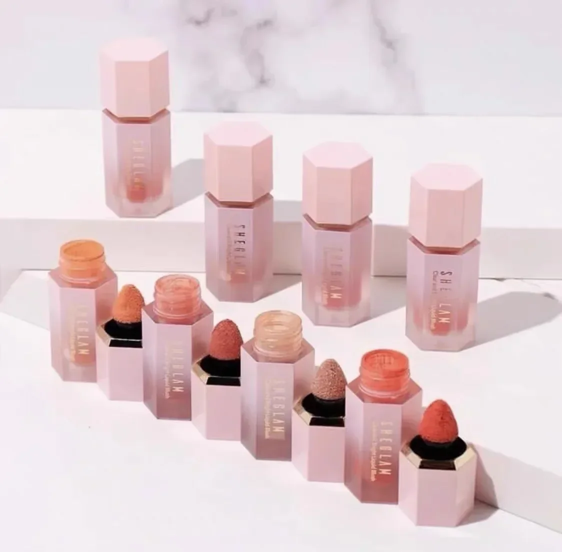 1 pz she glam make up Pennello liquido Fard Viso Nutriente Fard Gel Crema Multiuso Lip Gloss Trucco Blush