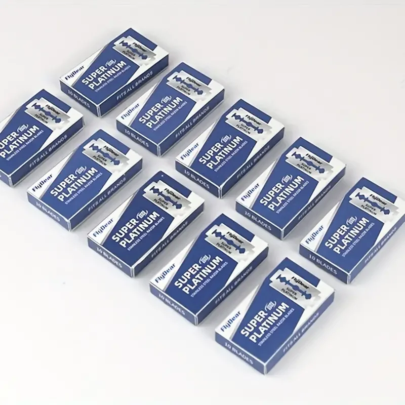 100PCS Stainless Steel Material Durable Barber Shaving Blade Double Edge Safety Razor Extra Stainless Blades