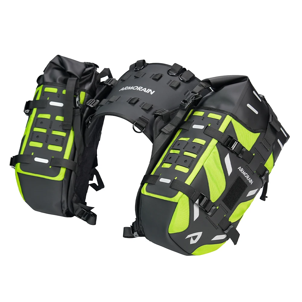Motorrad-Satteltaschen Wasserdichte Seiten-Gepäcktaschen 40L Leichte Motorrad-Seitenkoffer für Cross-Country-Fahrten Werkzeugtasche