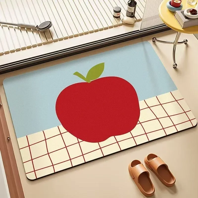 Bathroom Absorbent Diatom Mud Toilet Doormat Floor Mat Carpet Anti Slip Small Floor Mat