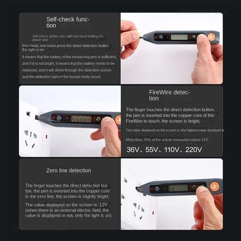 Xiaomi Deli Smart Electric Test Pen Non-Contract Cordless Electricity Detector Wireless Electrical Circuit Voltage Pen for Home