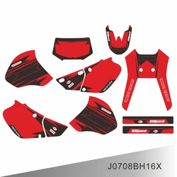 For HONDA XR250 XR400 XR 250 XR 400 1996-2004 Full Graphics Decals Stickers Motorcycle Background Custom Number Name