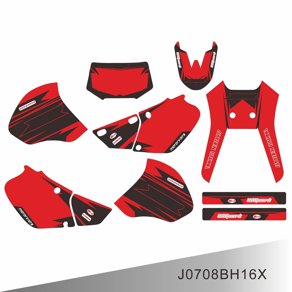 Dla HONDA XR250 XR400 XR 250 XR 400 1996-2004 pełna grafika naklejki naklejki motocykl tło numer niestandardowy nazwa