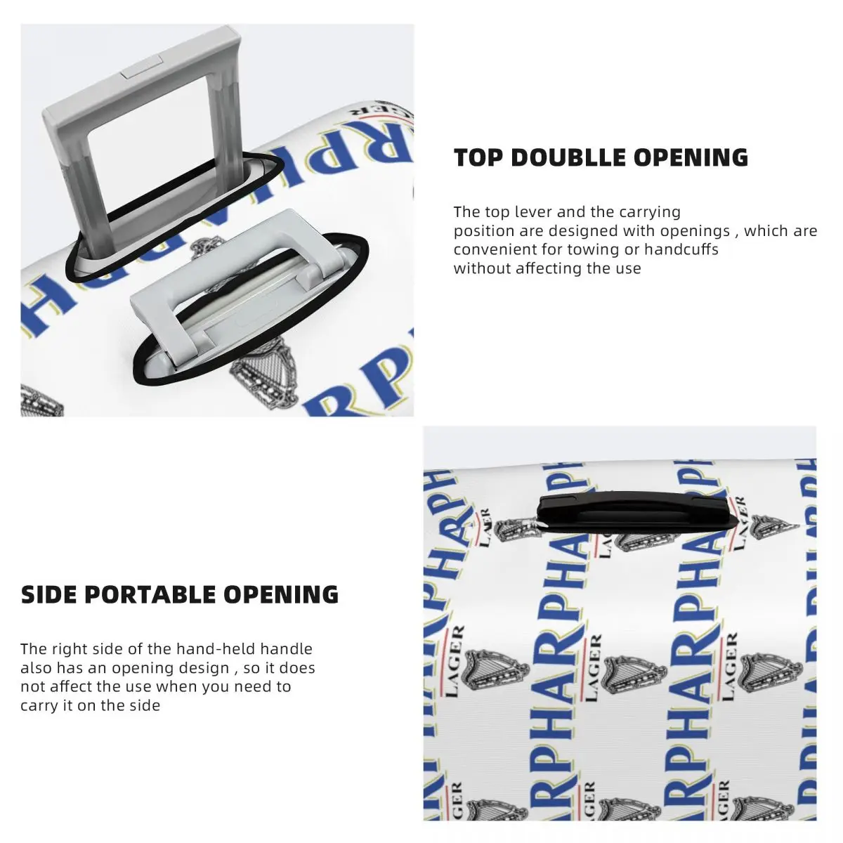 Harp By Guins Kofferabdeckung Schutz Elastische Reisegepäckschutzabdeckungen für 18-32 Zoll