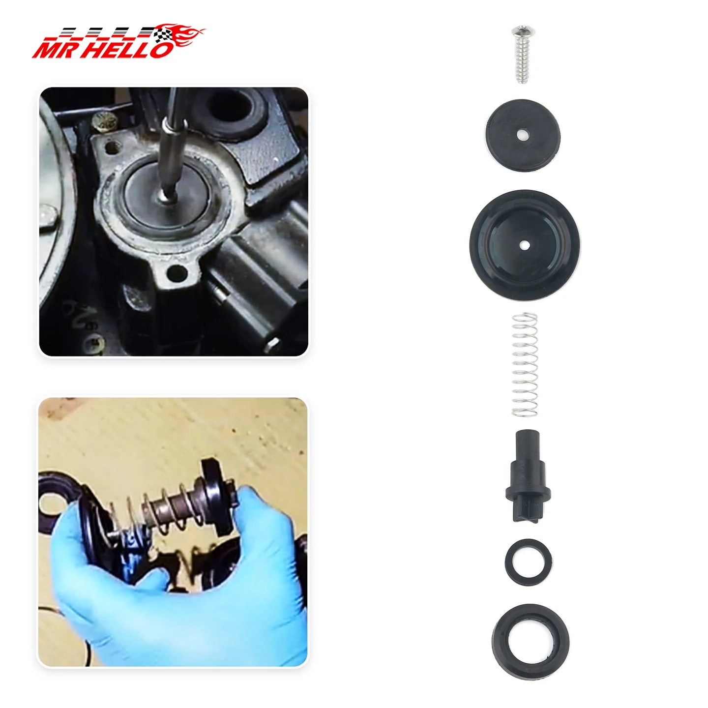 Schotelklepset 803062T1 voor Mercury 135-200pk 2.0L 2.5L V6, compatibel met Magnum II Magnum III XR4 XR6 V135 V150 V175 V200