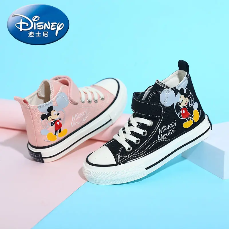 

Real Pictures High Quality Mickey Girls Canvas Shoes Spring 2024 New Cuhk Children Casual Non-slip Light Soft Bottom Boys Shoes