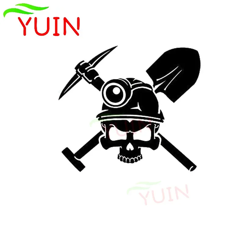 

Miners Personality Skull Fashion Styling Car Sticker Personality PVC Bumper Window Decoration Cover Scratch Waterproof Decal