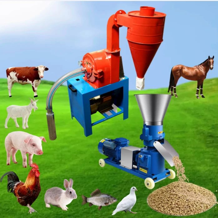 

High Production Self Priming Different Chicken Cattle Animal Feed Crushing Chopper Mixer Pellet Maker Crumbler Crusher Machine