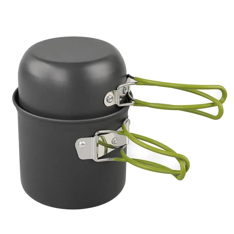 Camping Pot Set Ultralight 10 Piece Mess Kit Lightweight Portable for Adventure Hiking Backpacking Cooking