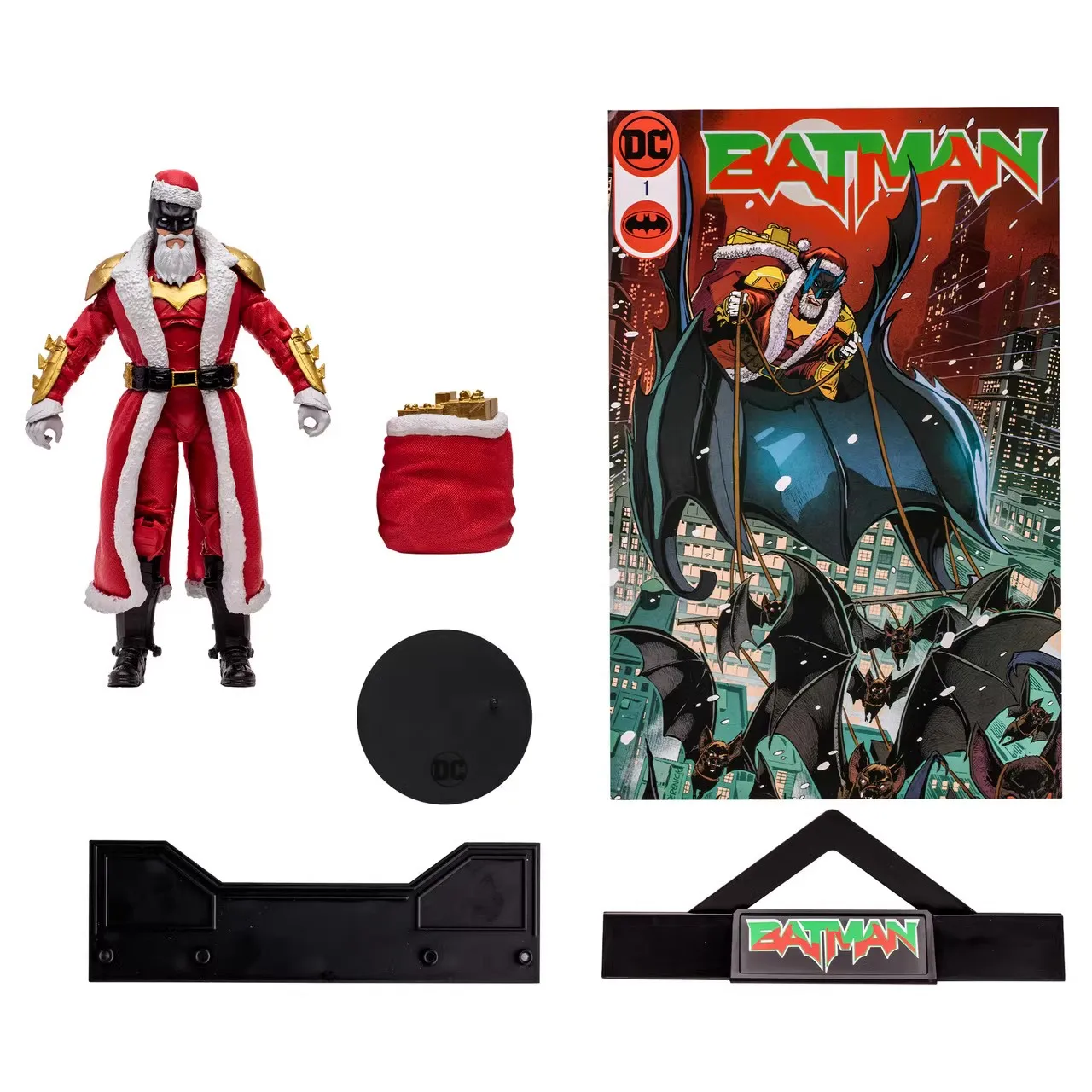 New Batman Santa (Red Suit) Gold Label 7" Action Figure Mcfarlane Toys Store Exclusive Christmas Santa Batman Model Toys Gift