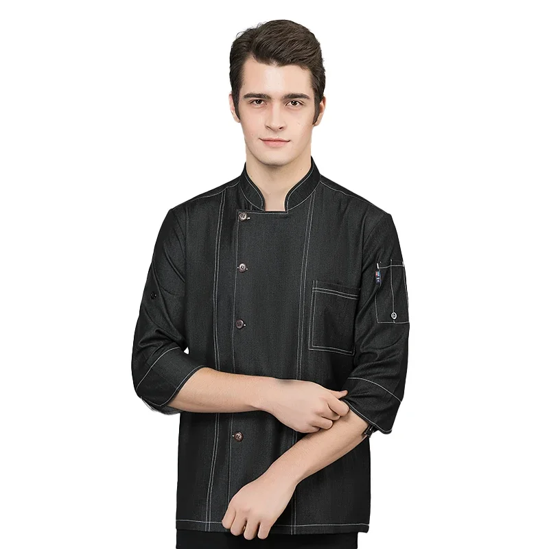 

Chef Uniform Man Restaurant Kitchen Overalls Kitchen Cooking Jacket Cook Clothing Hotel Workwear Cooking Shirt Waiter Overalls