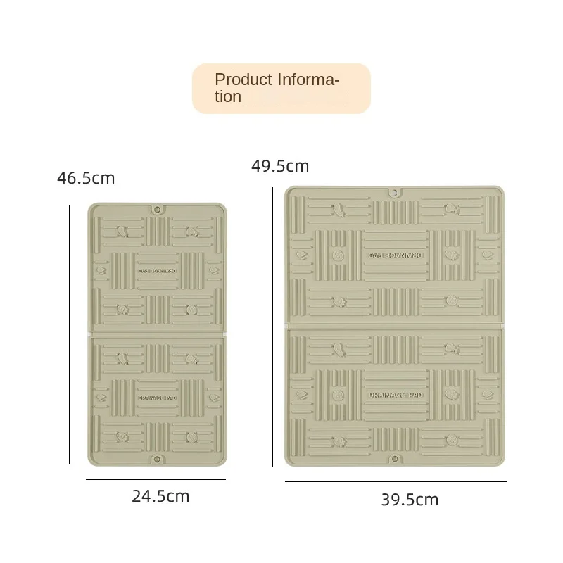 Silicone Drain Pad Anti-scalding Heat Insulation Pad Kitchen Countertop Protection Pad Drain Anti-slip Large Pot Pad Coaster