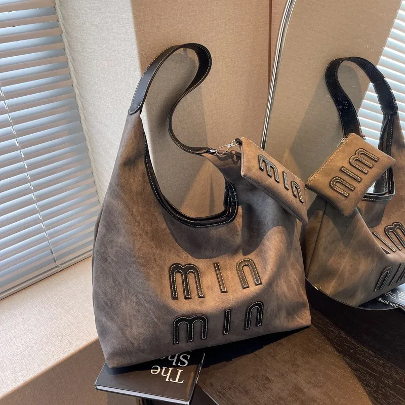 

Vintage Denim Tote Bag, Oversized Shoulder Bag for Women, Slouchy Boho Chic Underarm Purse, Everyday Essential