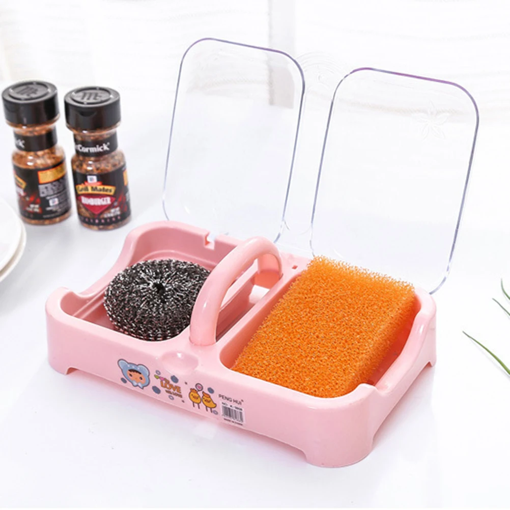 

Portable Soap Holder Double-Grid Dish High Elasticity Abrasion Performance Bathroom Kitchen