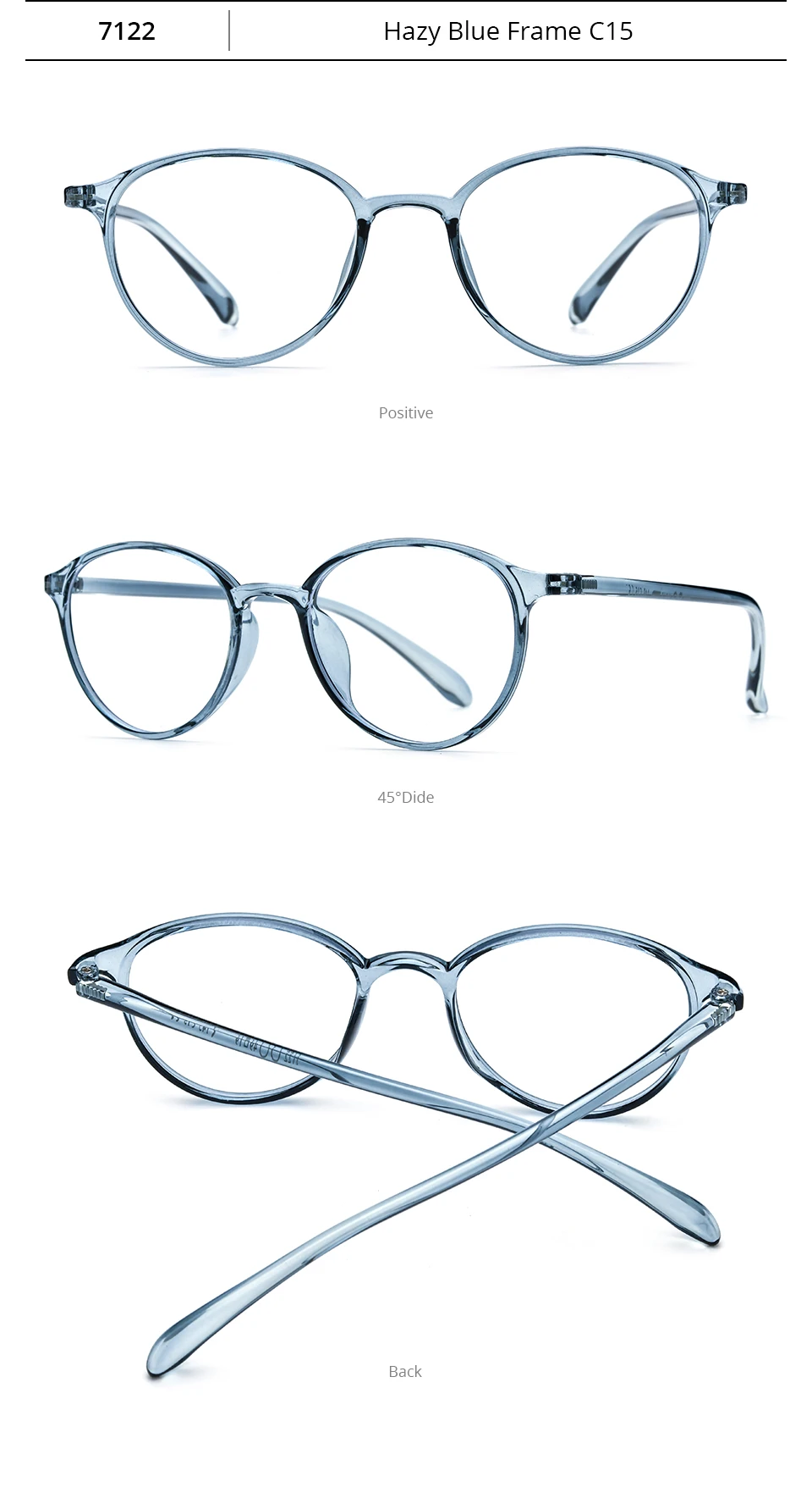 NIANZHEN TR90 Brillengestell, Damen, ovales Design, Markenbrille, Herren, ultraleicht, Retro-Vintage-Brille, 7122 – Detail 7