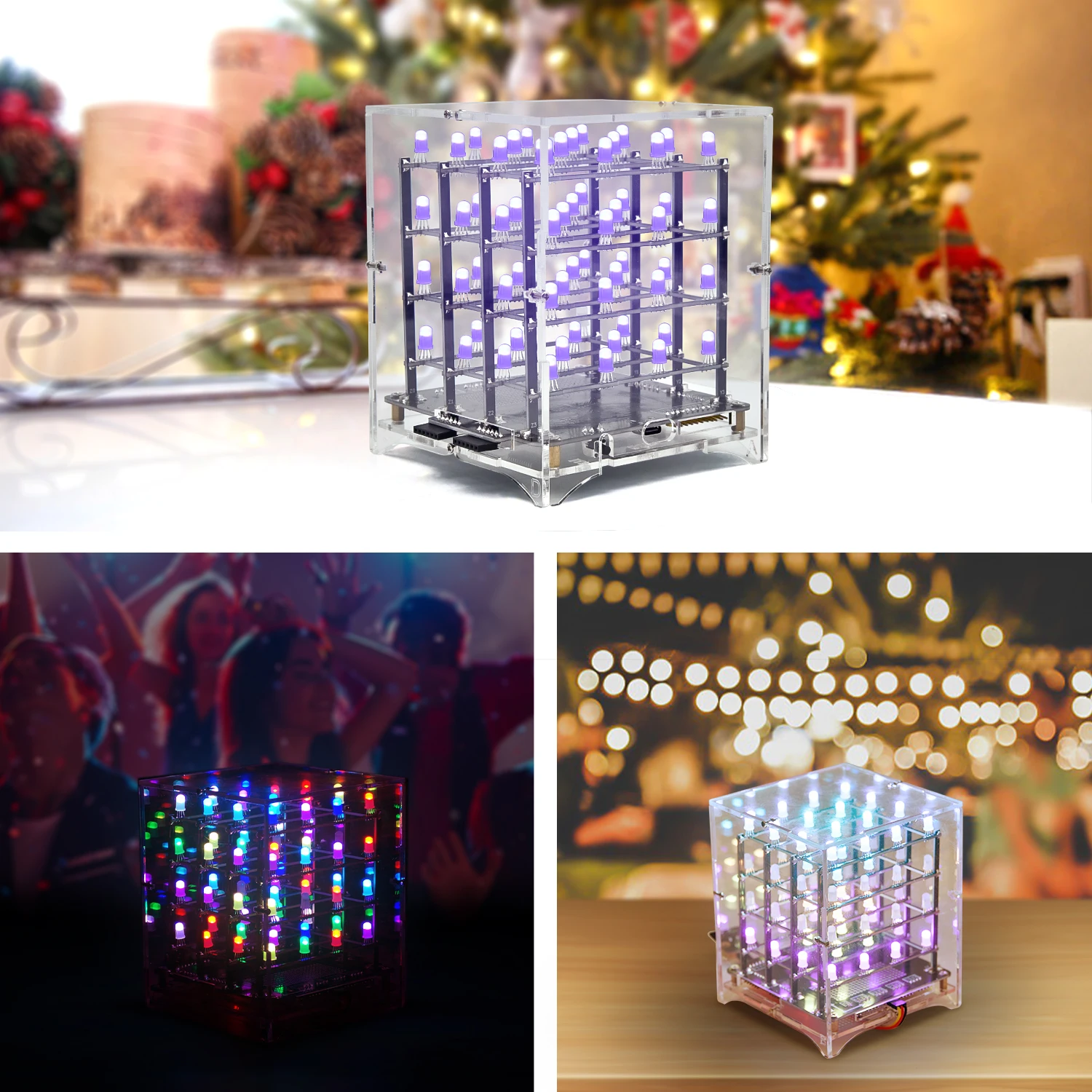 Keyestudio 4x4x4 RGB LED Cube DIY Electronic Kit For Arduino Support Scratch Programming Tutorial Code Provide Easy Assembly