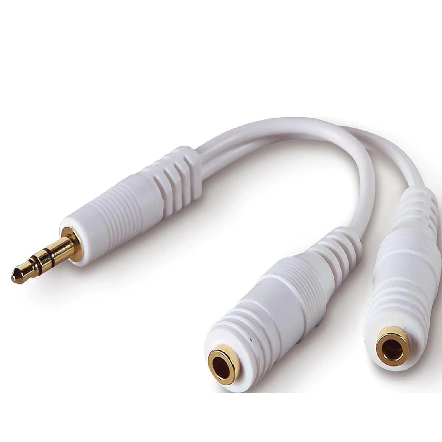 3.5mm Audio Splitter – Dual Headphone and Speaker Jack Adapter for Sharing Music or Videos for iPhone, iPad, Laptops, Tablets