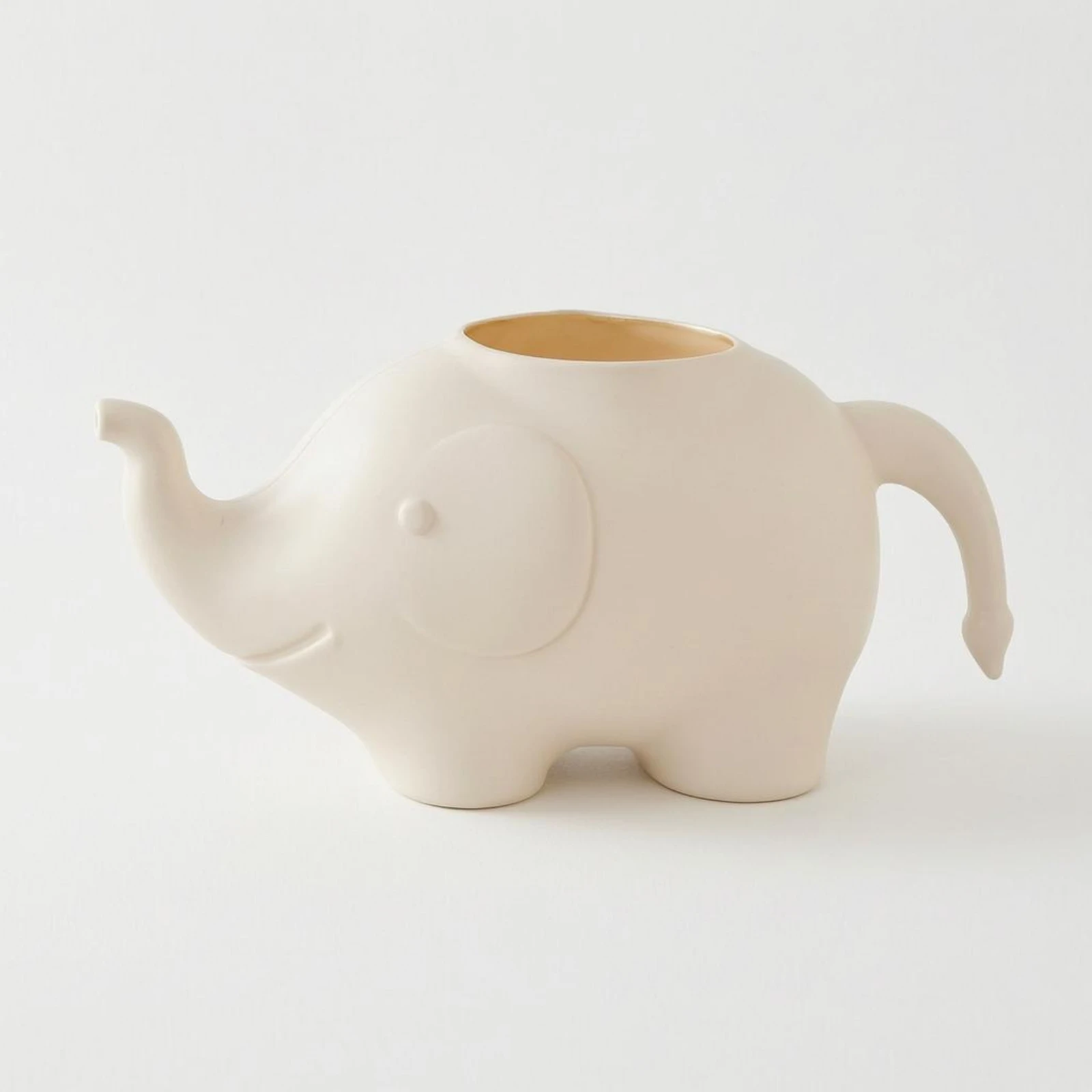 

Plastic Elephant Watering Can Curved Spout Elephant Watering Can Garden Accessory Polished Finish Rear Handle