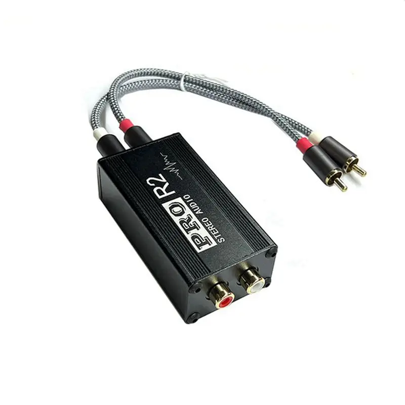 2X Ground Loop Audio Isolator Audio Noise Filter RCA Noise Suppressor Isolator Audio Signal Noise Reducer