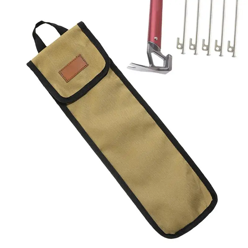 Outdoor Tent Stake Bag Handheld Camping Tent Peg Storage Bag Portable Tent Rod Bag For Ground Nails Small Tool Storage Bag For