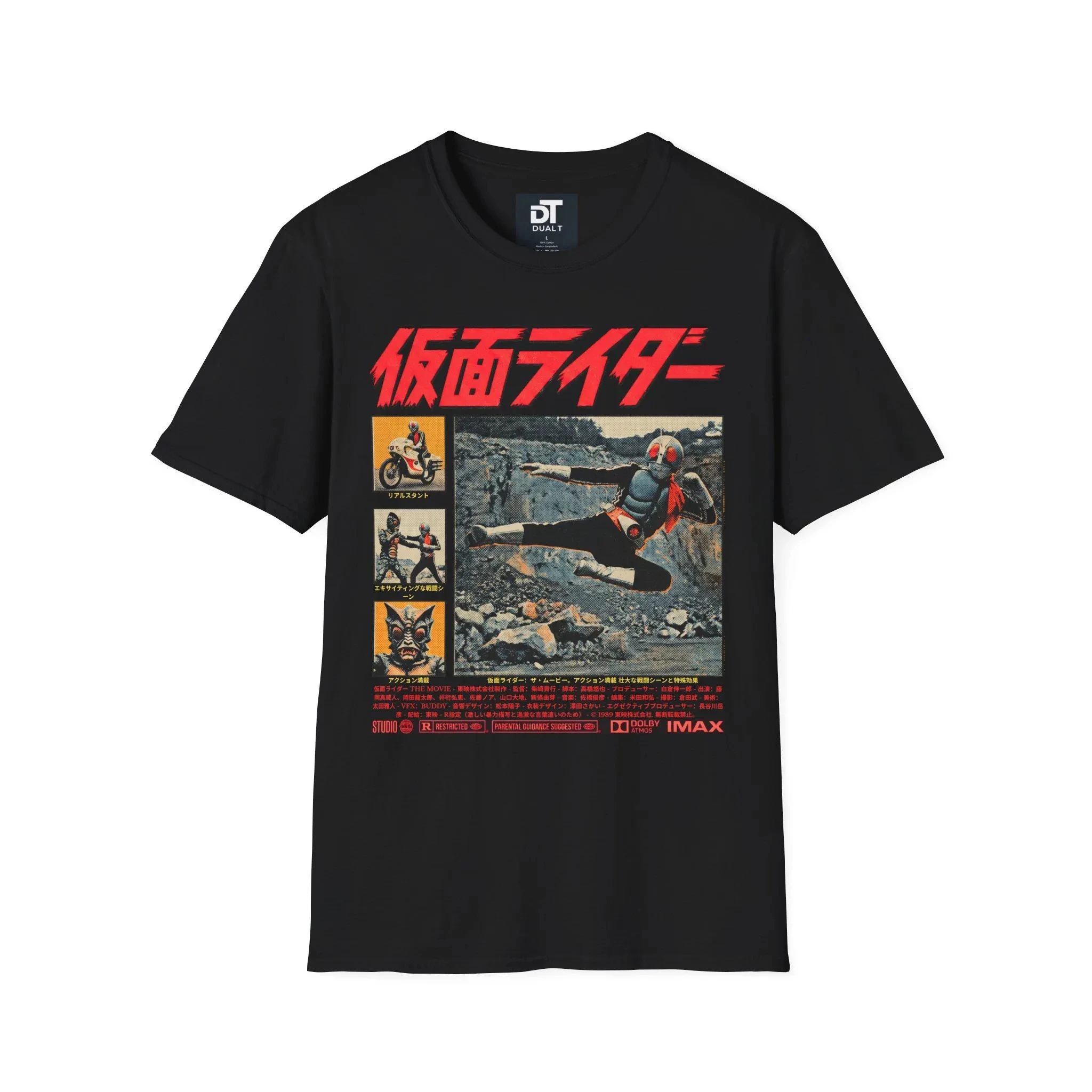 Kamen Knight Shirt Retro Style Japanese Special Photo Unisex Pattern T-shirt Masked Knight Poster Pattern T-shirt Y2k Streetwear