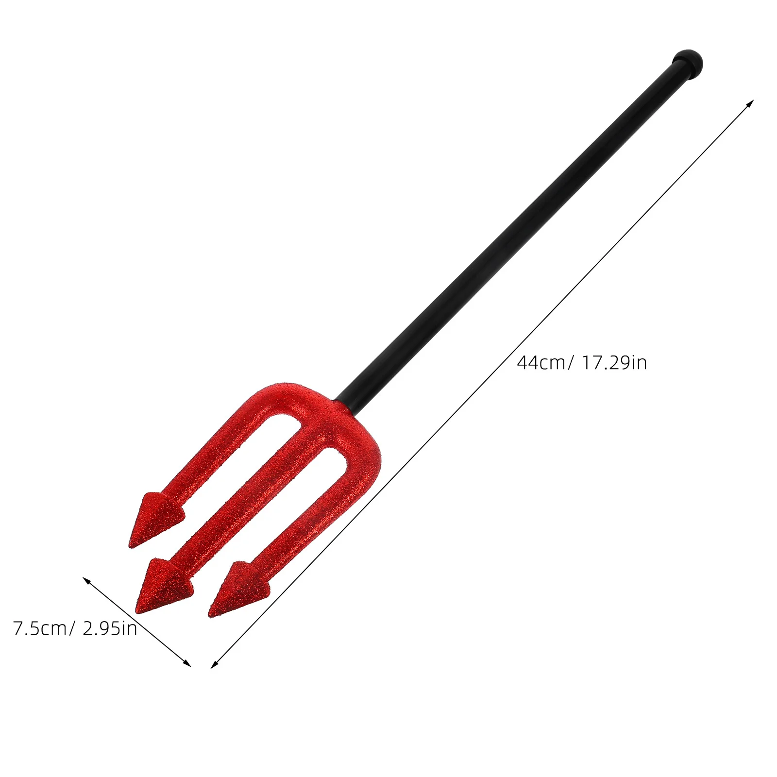 3 szt. Odłączane widły diabła, lekkie, z gładką rączką, ozdoba na Halloween, przenośne widły cosplay, dekoracja na imprezę