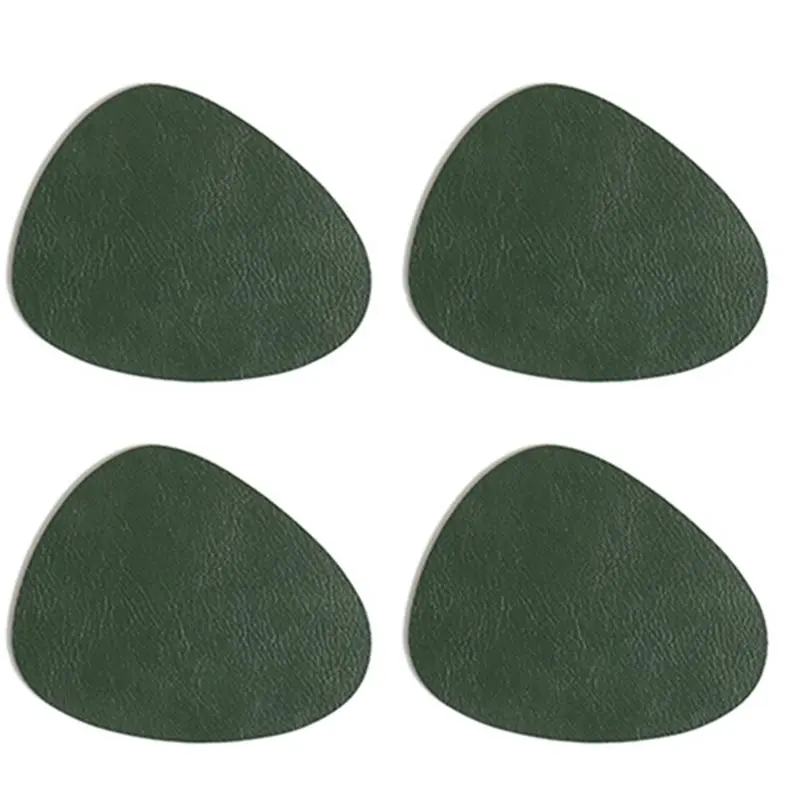 

ABLJ Teardrop PU Placemats Double-Sided Texture, Waterproof Oil-Proof Set 4Pcs For Dining Table, Home Decor