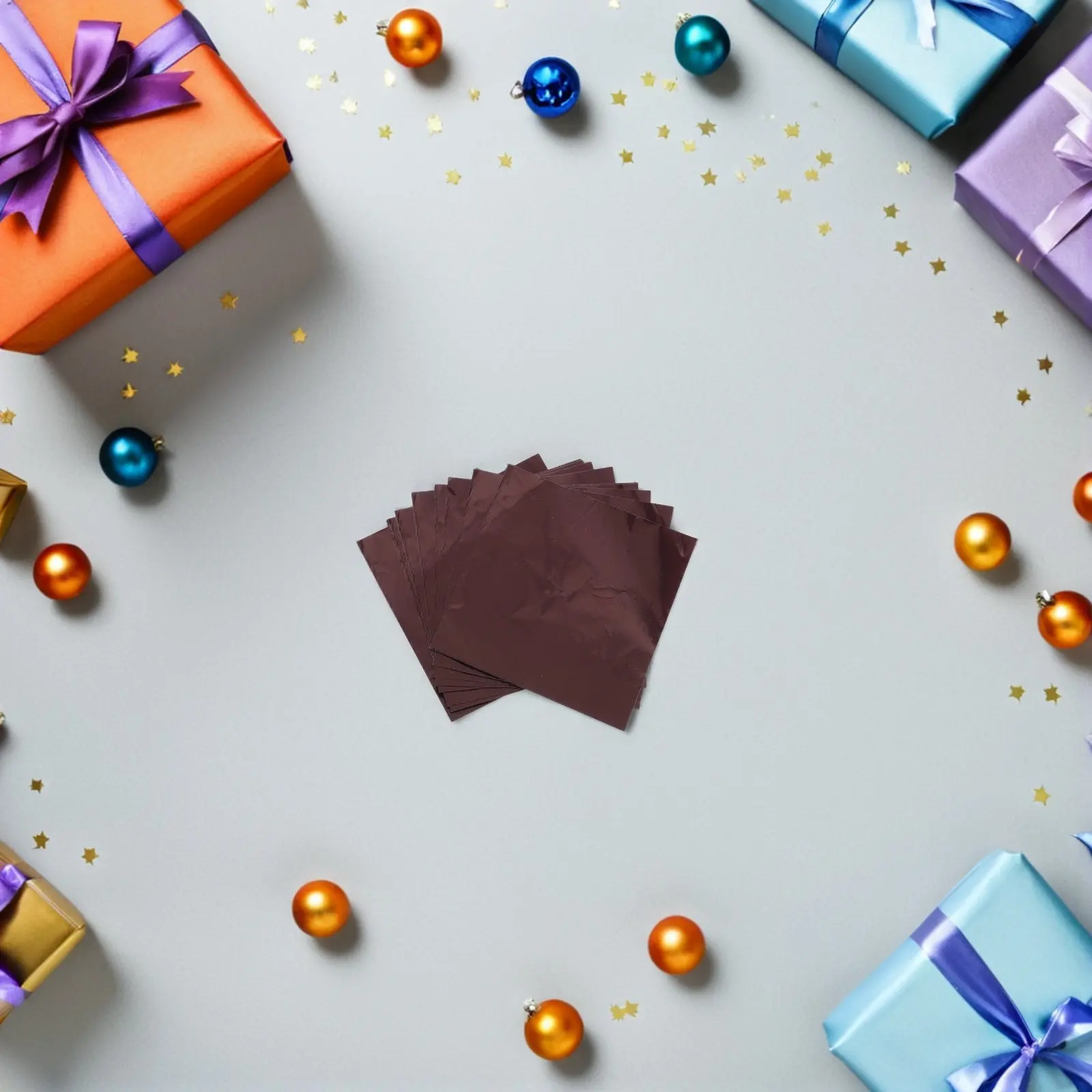 500Pcs Chocolate Wrappers 8x8cm Colored Foil Sheets Candy Wrapping Paper Food Packaging for Homemade Candy Food Paper Package
