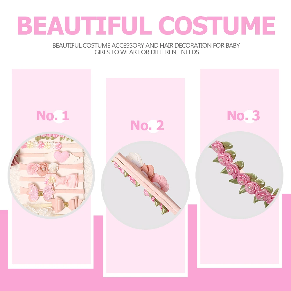 

8pcs Infant Headb Bow Headb Newborn Newborn Flower Headb Infant Bow PU Cotton Hairstyle Accessory Gift